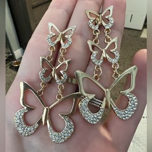 Gold Butterfly Earrings